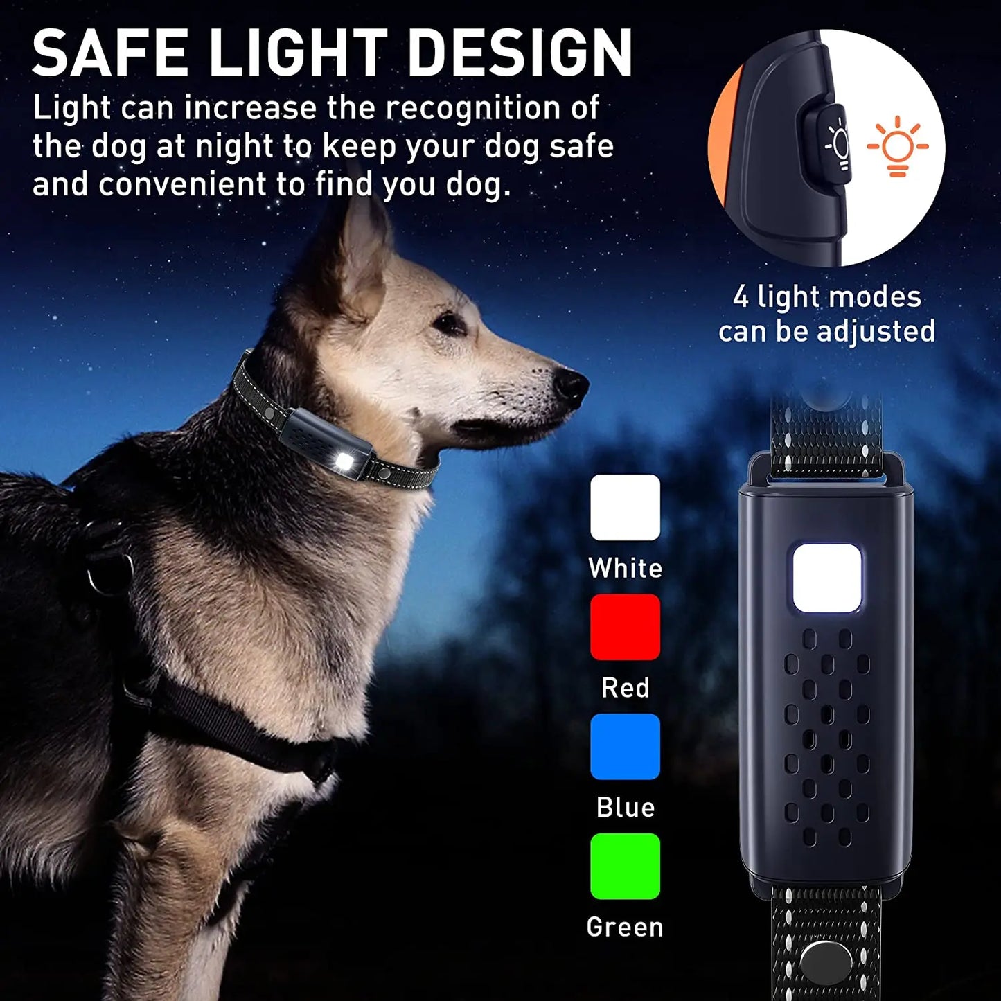 3280FT Pet Dog Training Shock Collar | Long-Range Remote Control with Beep, Vibration, Shock & Flashlight for Night Safety