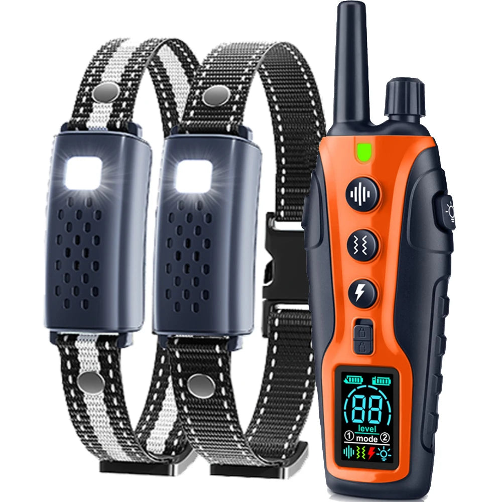 3280FT Pet Dog Training Shock Collar | Long-Range Remote Control with Beep, Vibration, Shock & Flashlight for Night Safety