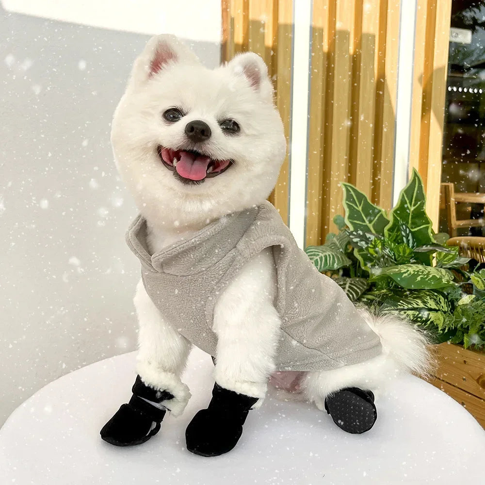 Dog Snow Boots with Anti-Slip Sole