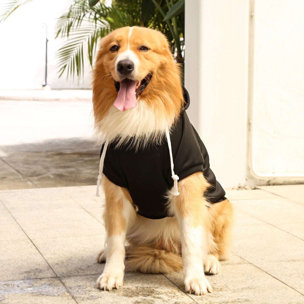 Large Dog Winter Fleece Coat | Hoodies with Snacks Pocket | Gold Retriever & Husky Apparel