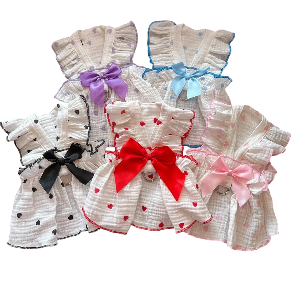 Dog Dress with Bowknot | Summer Pet Clothes