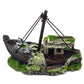 Resin Shipwreck Aquarium Ornament | Decorative Boat for Creative Fish Tank Landscaping