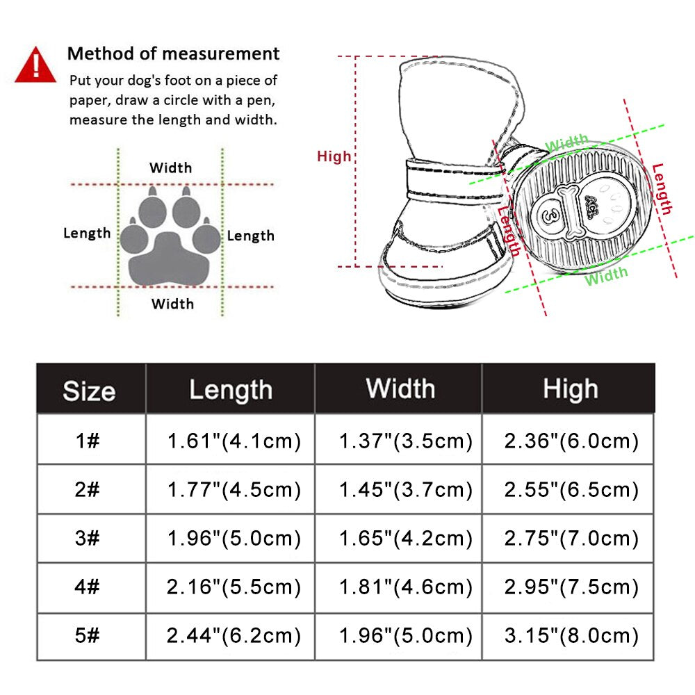Reflective Pet Boots | Warm, Anti-Slip Shoes for Dogs | Outdoor Footwear