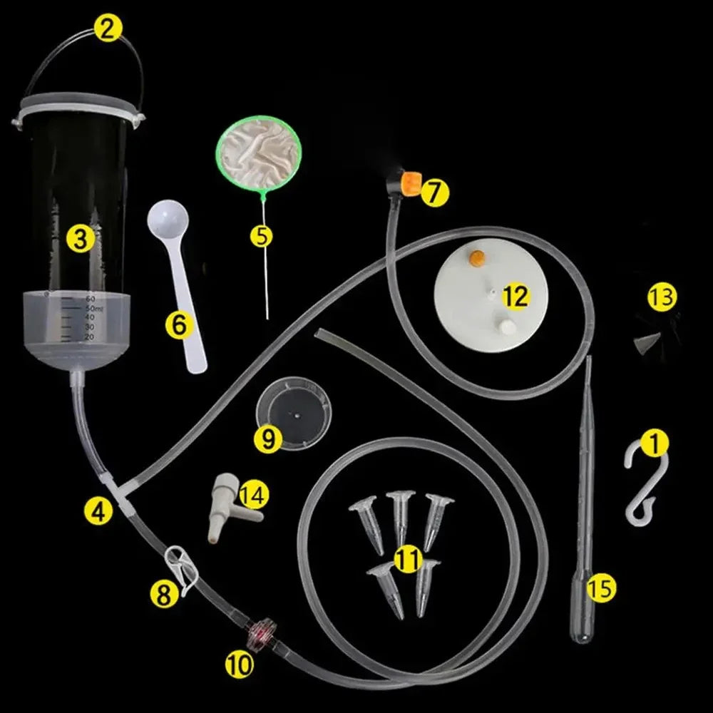 Brine Shrimp Egg Incubator Kit | Efficient Artemia Hatching Bucket with Complete Accessories for Fish & Reptile Feeding