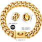 Large Dog Chain Collar | 19mm Gold Buckle