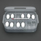 12 Egg Position Incubation Box for Reptiles and Amphibians | Durable Egg Holder and Hatching Box with Integrated Thermometer