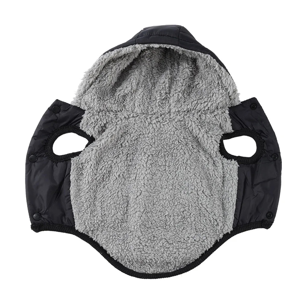 Warm Fleece Coat Hoodie with D-ring