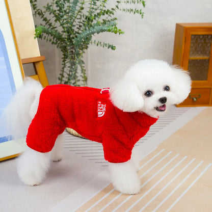 Winter Warm Pet Jumpsuit with Zipper