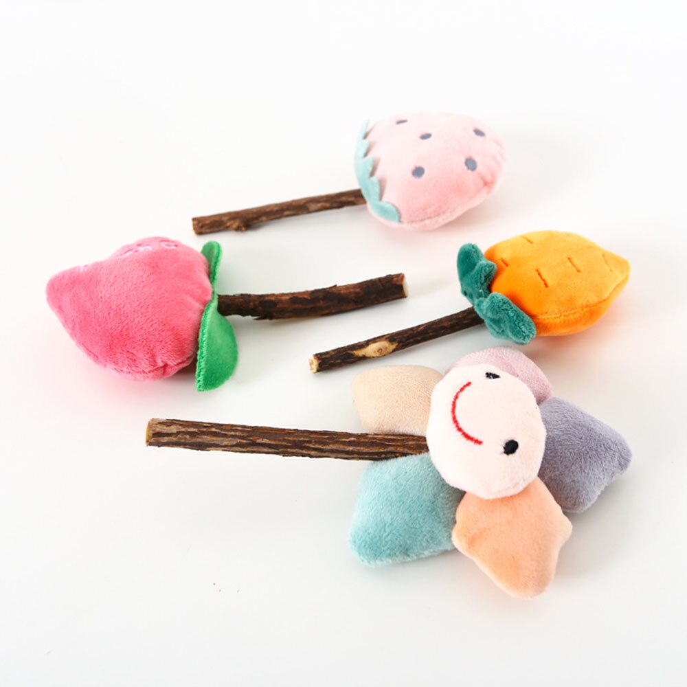 Matatabi Silvervine Catnip Sticks | Natural Cat Chew Toy for Indoor Cats | Fruit Shaped Catnip Nip Sticks