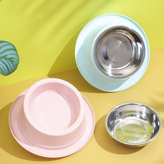 Tilted Food Dish with Non-Skid Stand