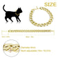 Gold Pet Collar | Adjustable Light Plastic Link Necklace for Small Dogs and Cats