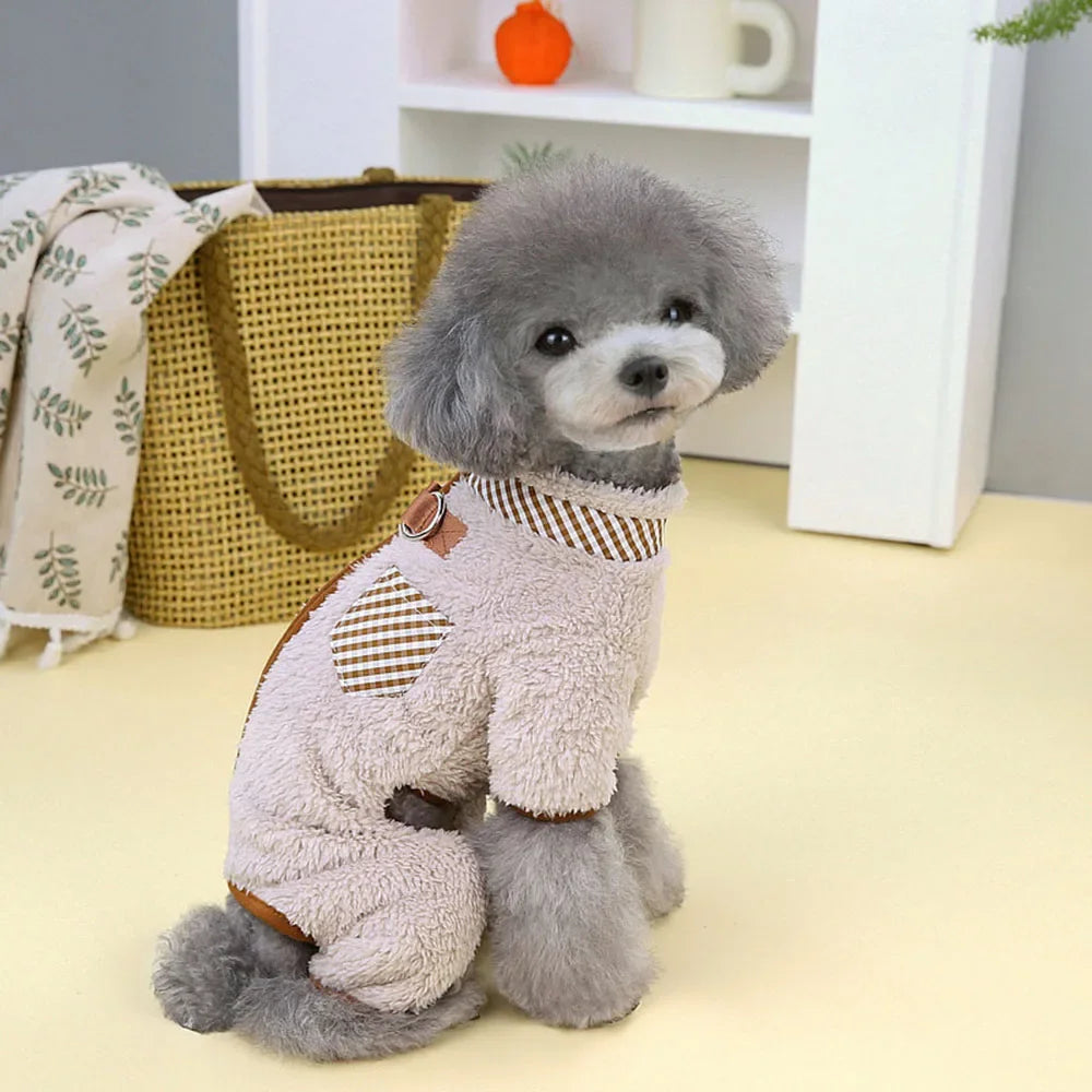 Dog Jumpsuit Coat with Double D Rings