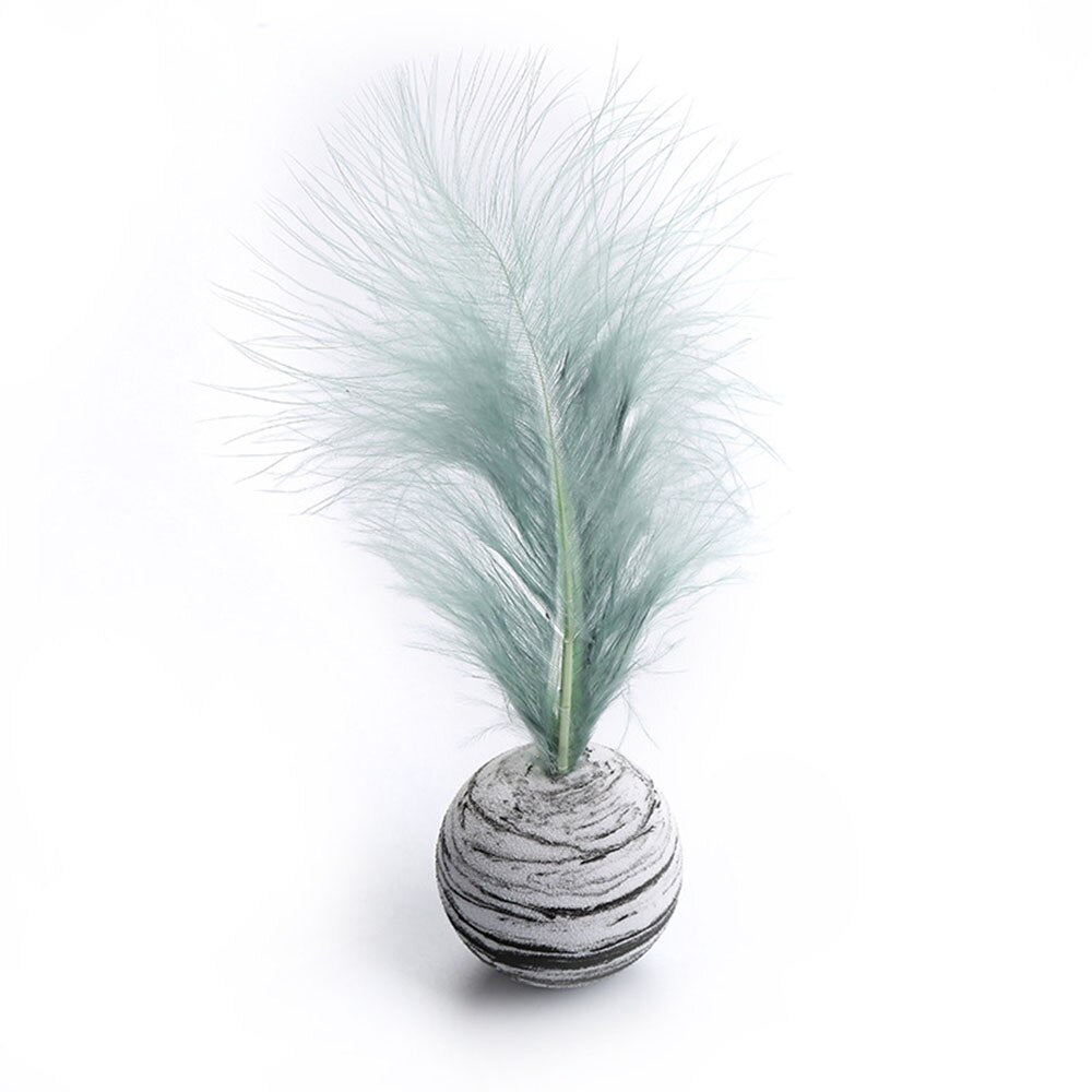Interactive Cat Feather Toy | Foam Star Ball with Feather, Entertaining Throwing Toy for Kittens & Cats | Pet Supplies