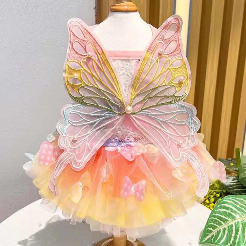 Rainbow Butterfly Dress | for Cats and Dogs
