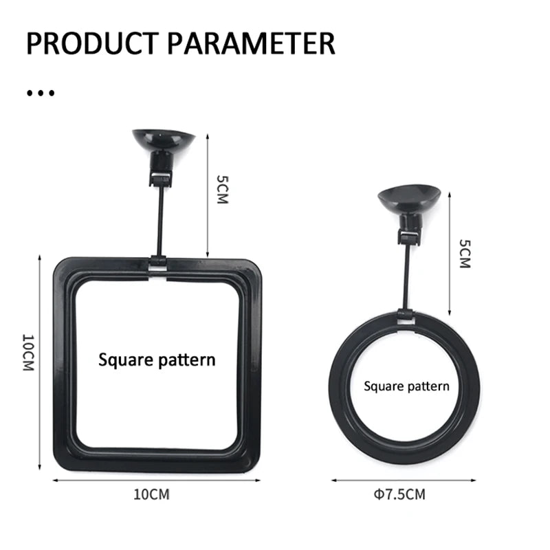 Fish Tank Feeding Ring Feeder | Floating Square and Circular Fish Food Feeder for Aquariums