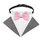Adjustable Dog Bandanas with Gentleman Bow Tie | Novelty Dogs Neckerchief for Wedding | Pet Triangular Bibs Scarfs