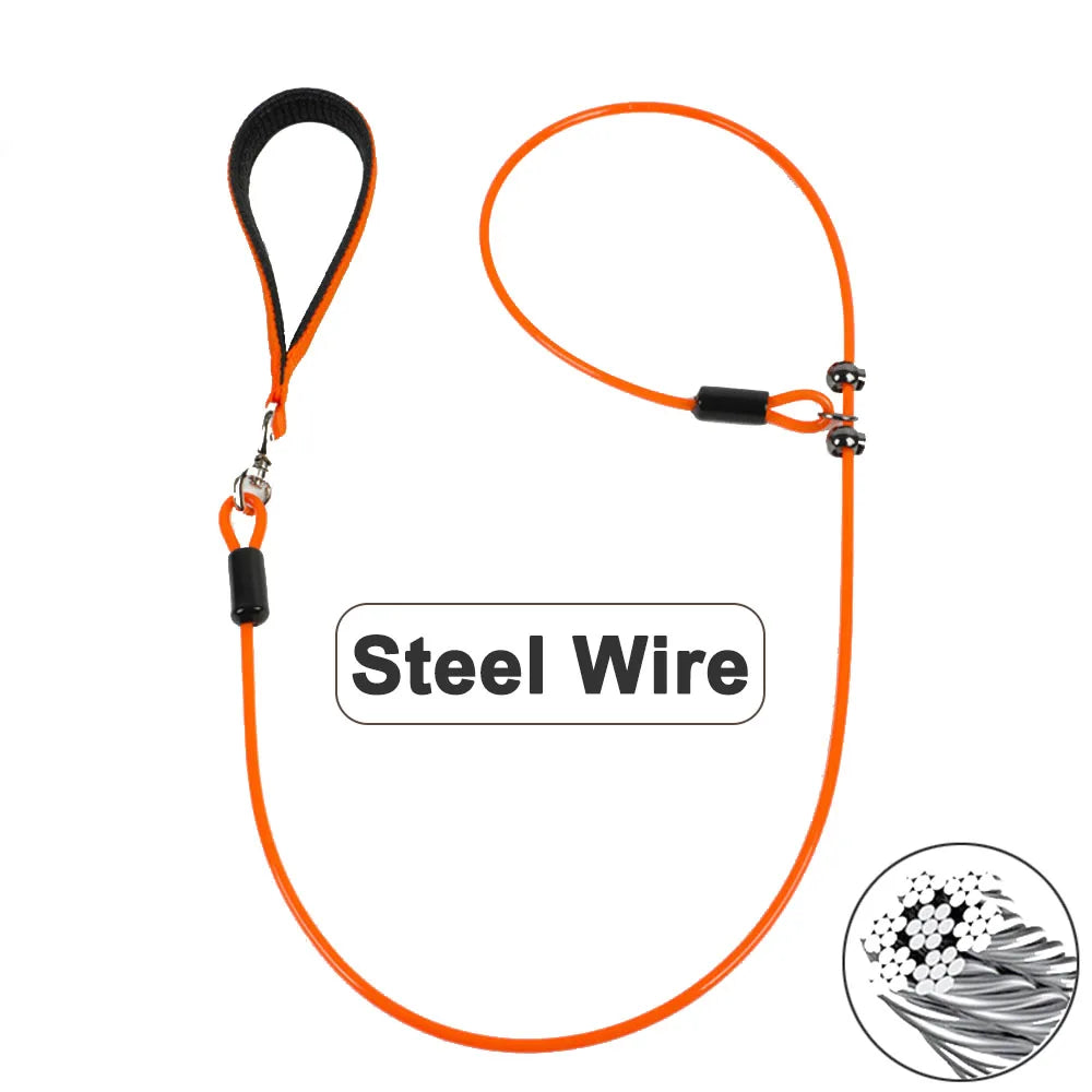Stainless Steel Slip Leads with Soft Handle