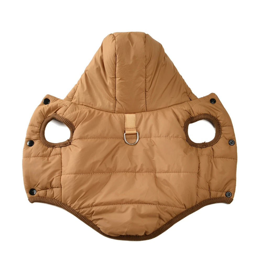 Warm Fleece Coat Hoodie with D-ring