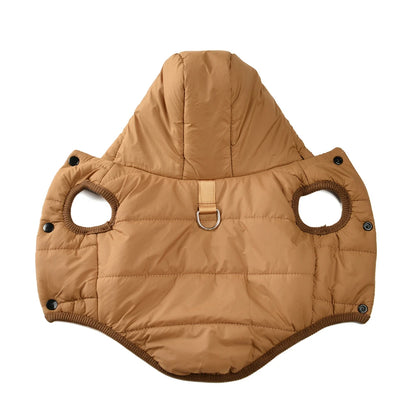 Warm Fleece Coat Hoodie with D-ring
