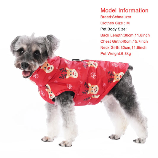 Winter Pet Dog Jacket with D-ring | XS-2XL