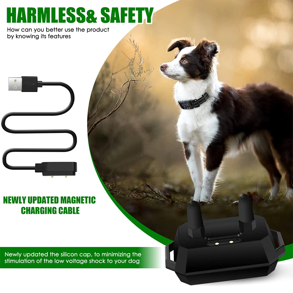 GPS Wireless Dog Fence with Adjustable Control Radius, Electric Shock & Vibration, Rechargeable, Range up to 3300 Ft