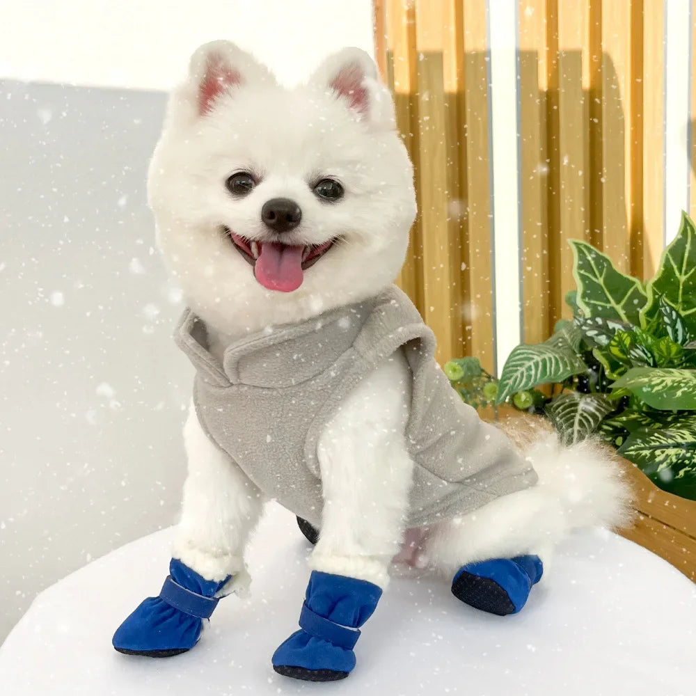 Dog Snow Boots with Anti-Slip Sole