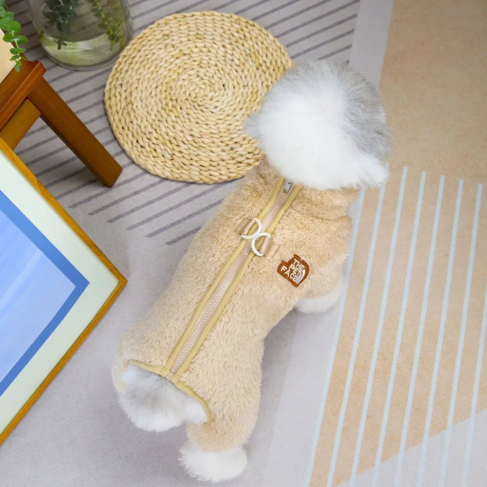 Winter Warm Pet Jumpsuit with Zipper