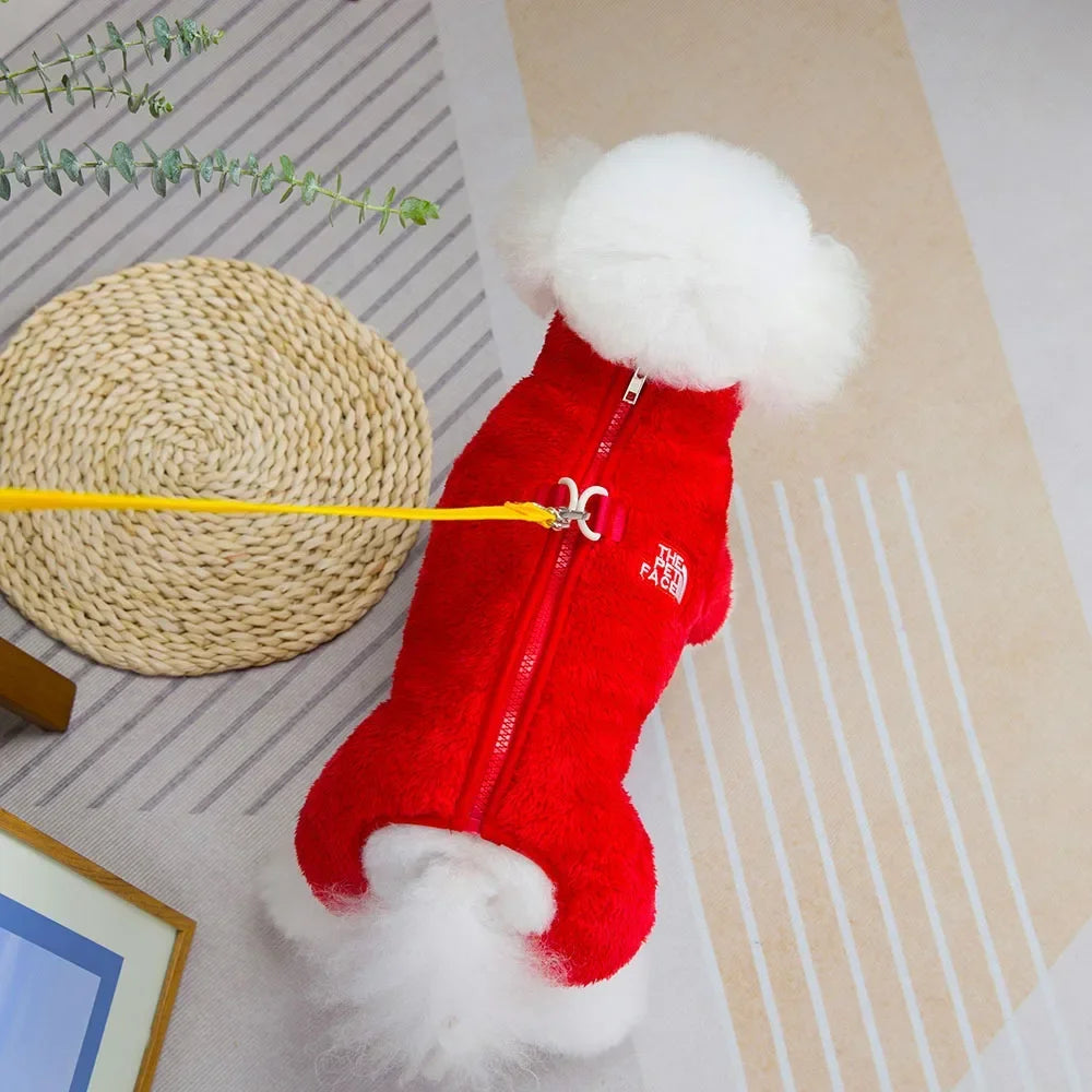 Winter Warm Pet Jumpsuit with Zipper