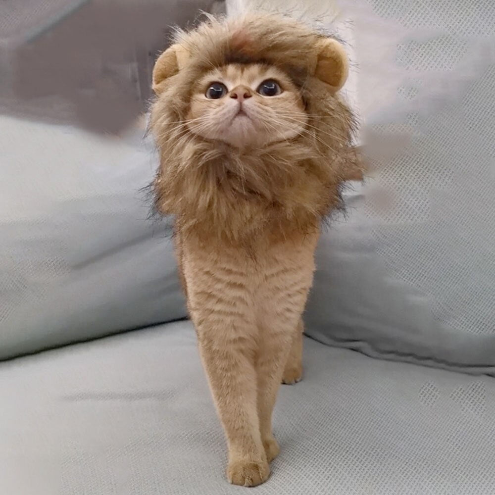 Lion Mane Wig | Cute Halloween Costume for Cats and Dogs