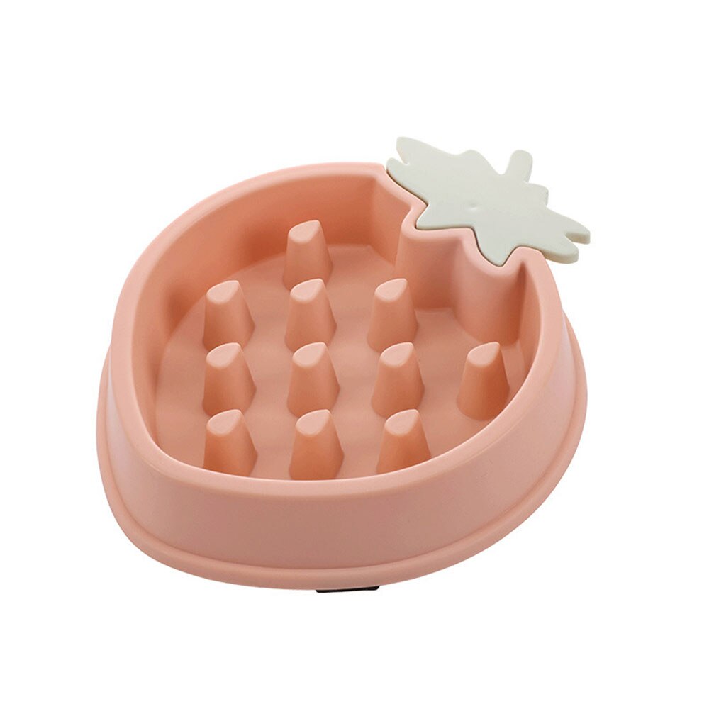 Large Slow Feeder Bowls | Anti-Gulping Pet Bowl for Slow Eating | Corn, Peach, Strawberry & Pineapple Designs