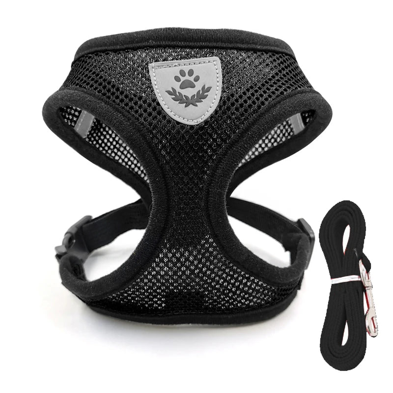 Pet Harness Leash Set | Reflective & Breathable
