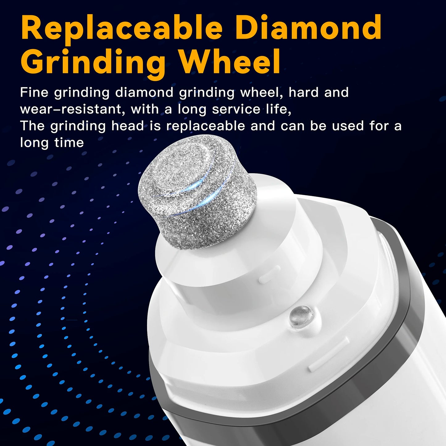 Dog Nail Grinder with LED Light | Rechargeable Electric Pet Nail Trimmer with Diamond Grinding Wheel & Type-C Charging