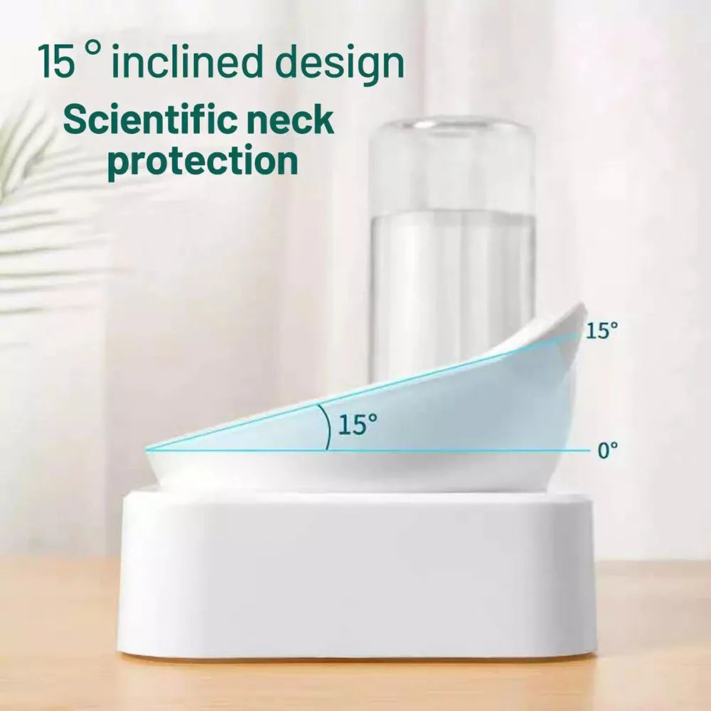 Raised Pet Feeder with Water Dispenser