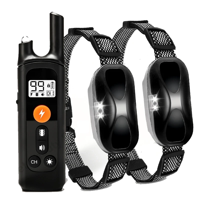 2600FT Electric Dog Training Collar | Waterproof Remote Bark Control with Adjustable Vibration & Shock Modes for All Dog Sizes