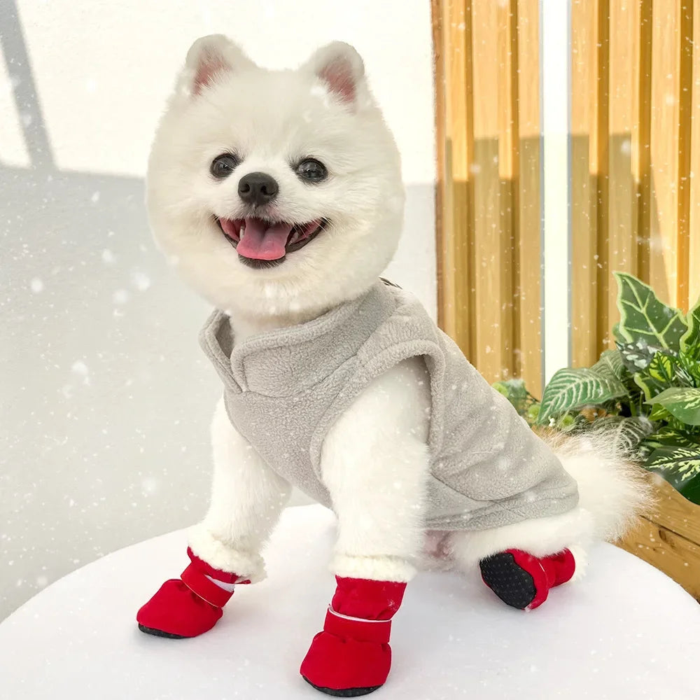 Dog Snow Boots with Anti-Slip Sole