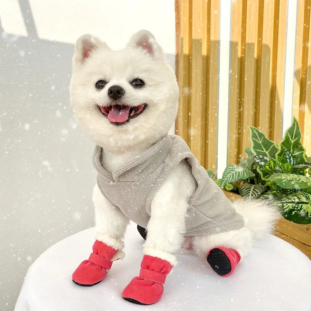 Dog Snow Boots with Anti-Slip Sole