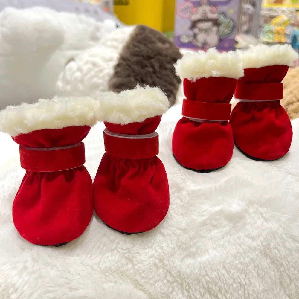 Dog Snow Boots with Anti-Slip Sole