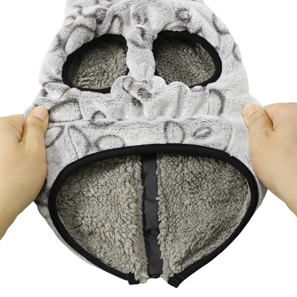 Winter Fleece Dog Jacket with D-ring