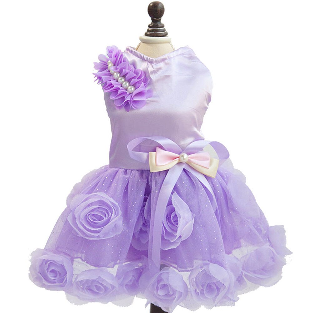 Floral Wedding Dress | Rose Petal Costume | Pet Princess Attire