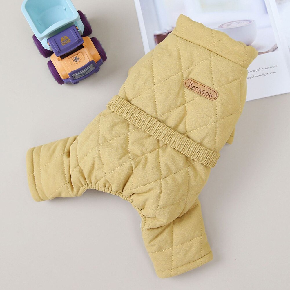 Cotton Padded Jumpsuit | Winter Coat Jacket for Small Dogs