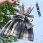 Plaid Skirt Dress with Adjustable Harness | Cute Bowknot Vest for Small Dogs & Cats | Birthday Party Outfit