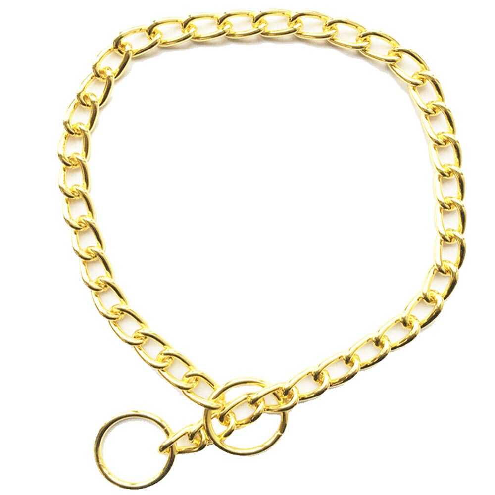 Metal Chain Dog Collar | Strong Slip Choke Collar for Small, Medium, and Large Dogs