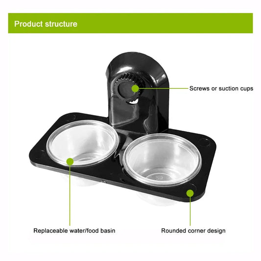 Minimal Dual-Use Feeding Basin | Suction Mount