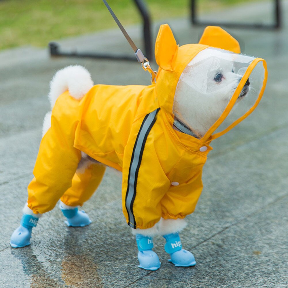 Waterproof Small Raincoat | Animal-Shaped Rain Coat with Reflective Strips | Hooded Outdoor Clothing