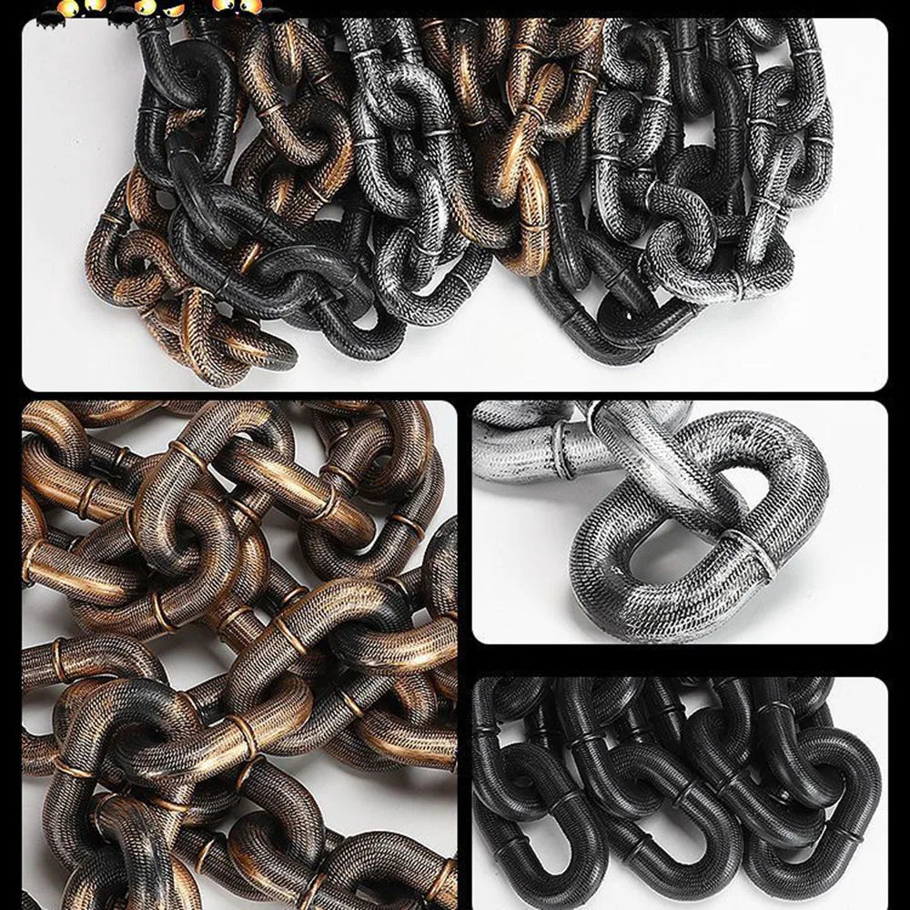 Huge Plastic Simulated Iron Dog Chain Leash