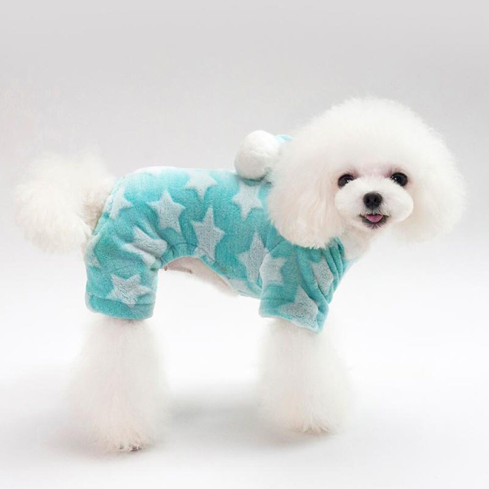 Warm Dog Pajamas | Soft Winter Jumpsuit for Small Dogs and Cats