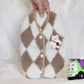 Plaid Fleece Cat Coat