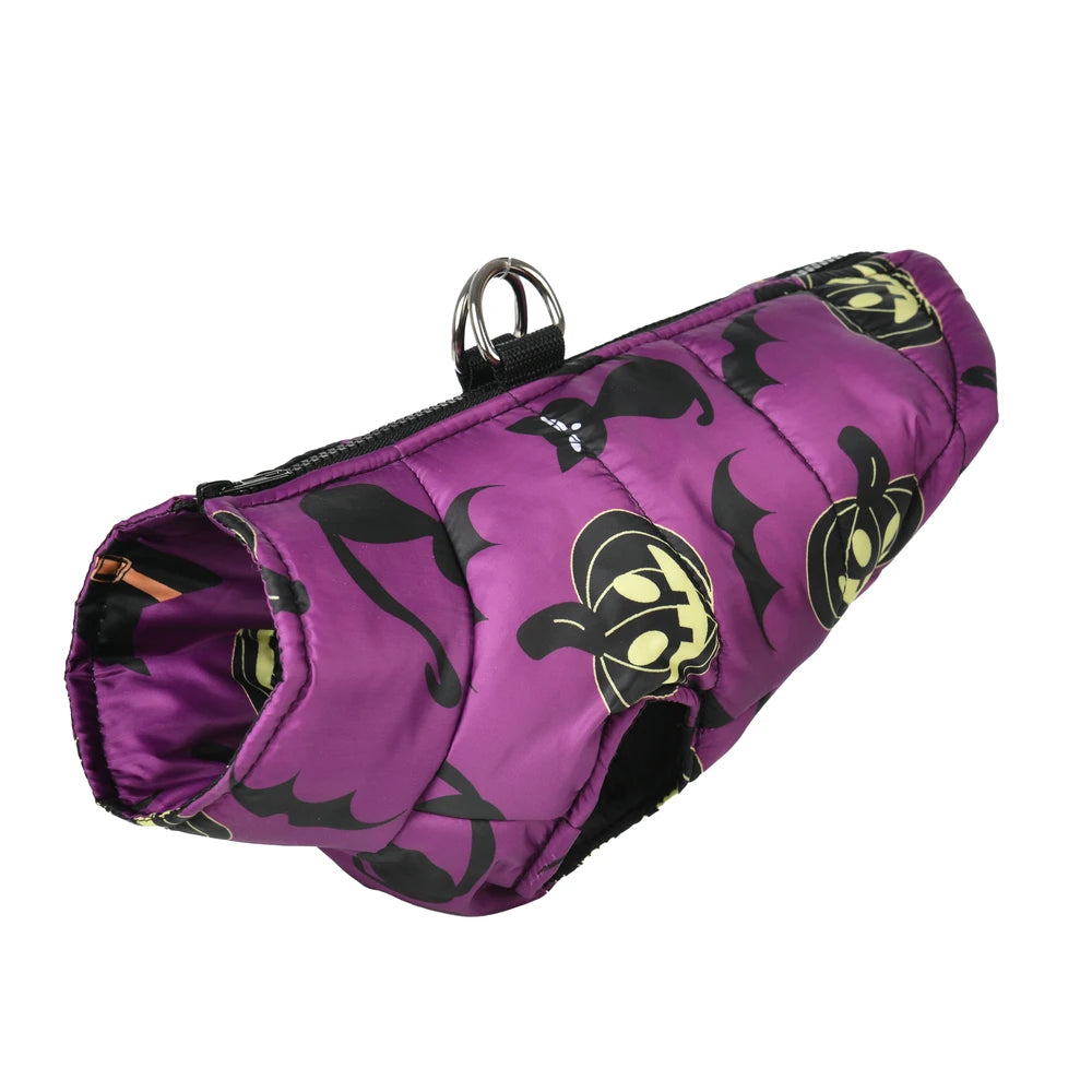 Halloween Dog Jacket Coat | Funny Pumpkin Print