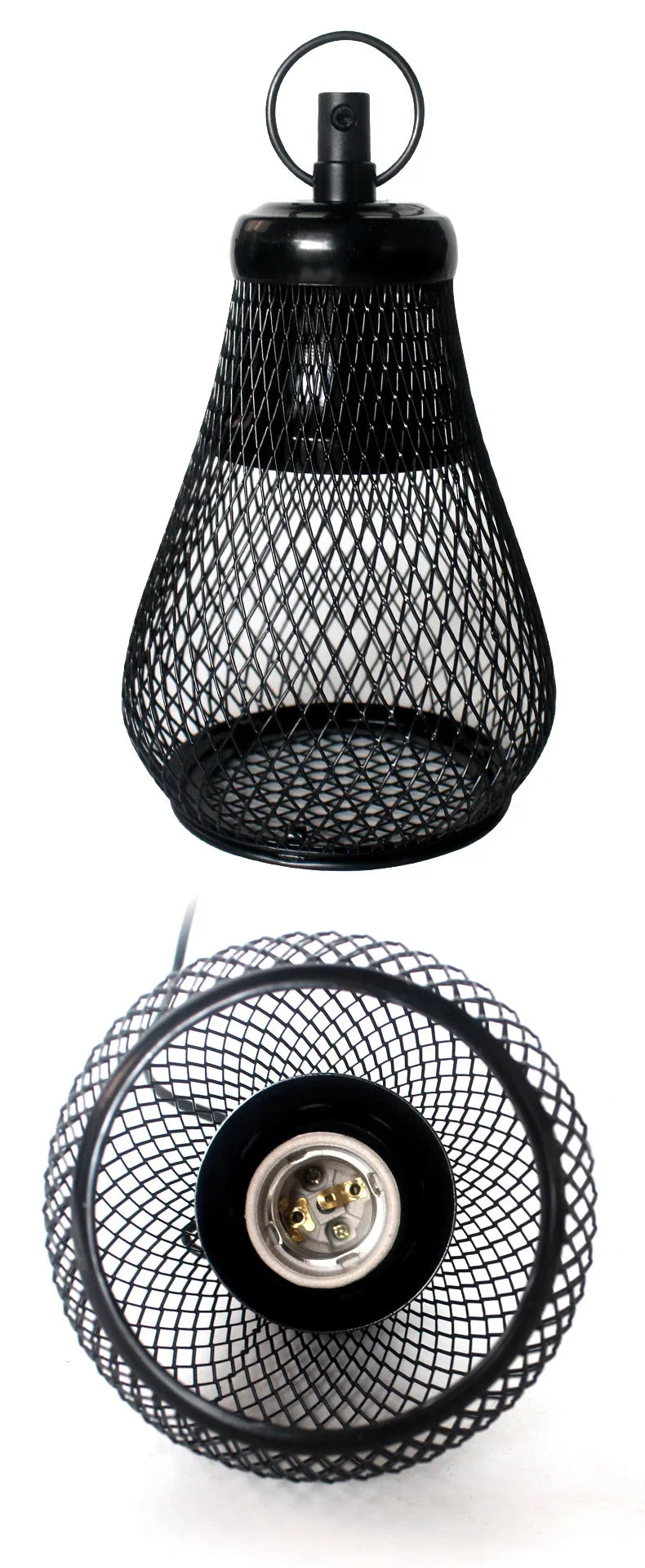 Anti-Scald Hanging Lamp Mesh Cover | Heat Lamp Holder for Reptiles & Birds with Suspension and Anti-Collision Features