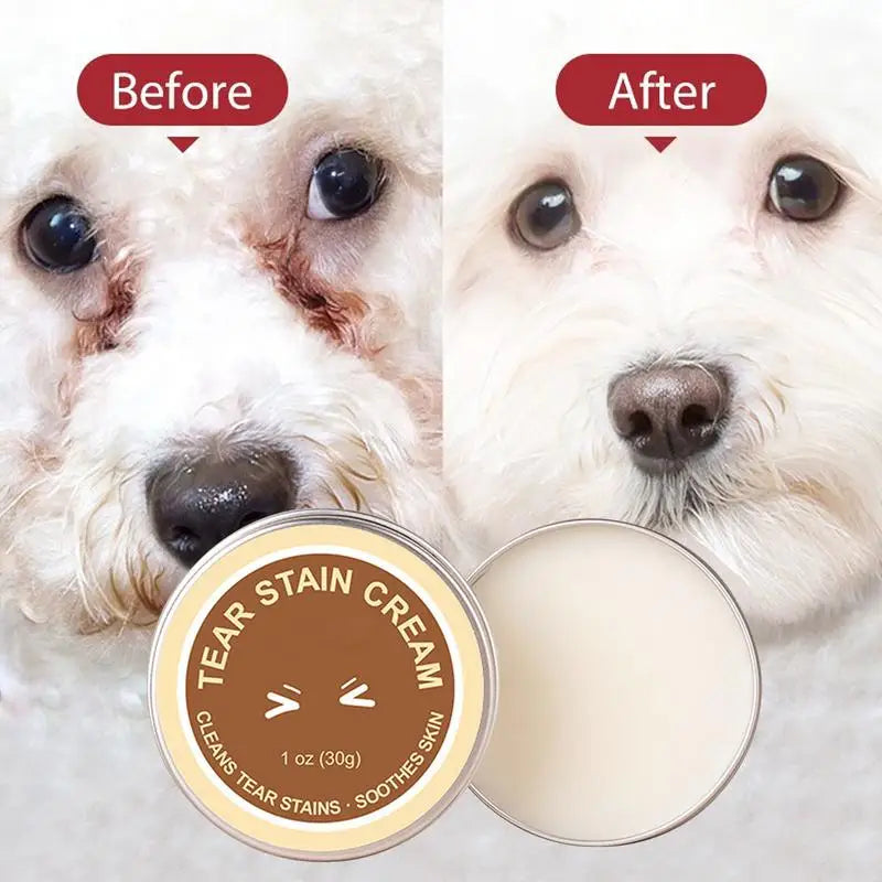 Tear Stain Remover Balm for Dogs & Cats | 30g Eye Stain Removal Cream for Tear Stain Prevention & Skin Soothing